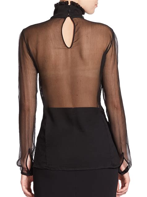 sheer shirts for women's