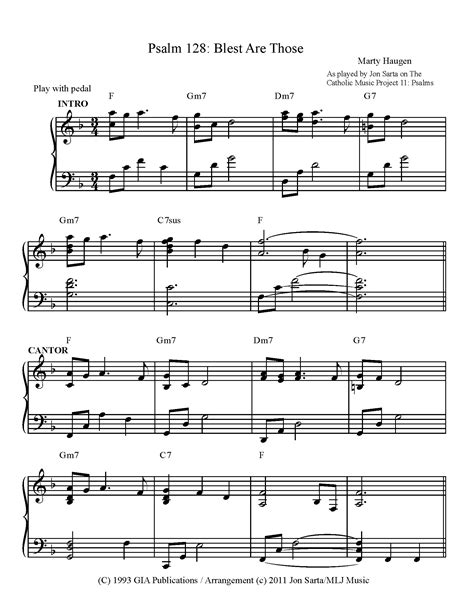sheet music for psalm 128 marty haugen Doc