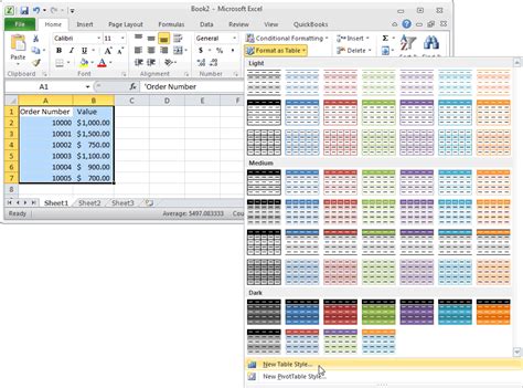 sheets striped cell color