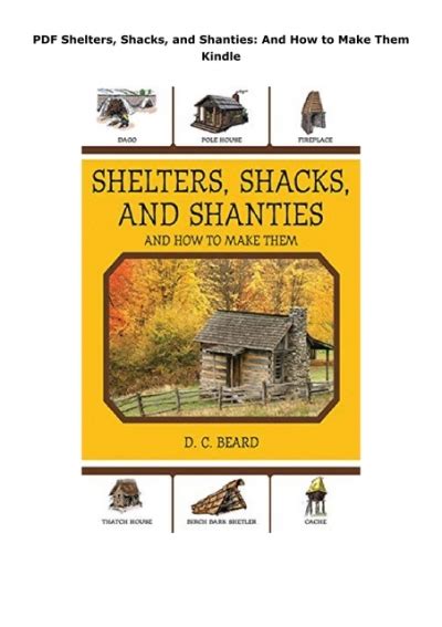 shelters shacks and shanties and how to make them Epub