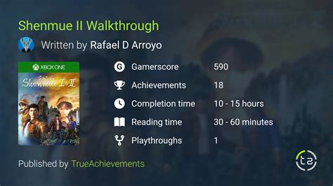 Shenmue Ii Walkthrough