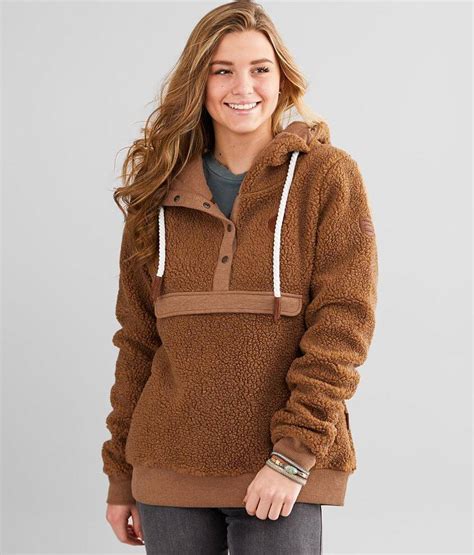 sherpa hooded sweatshirt