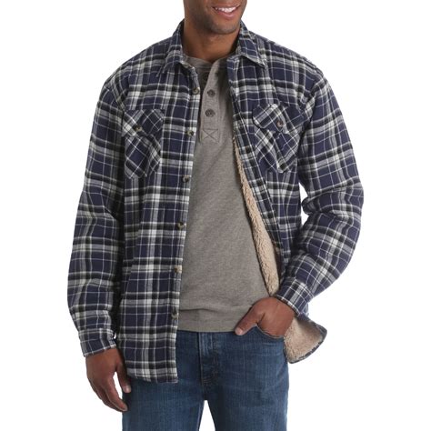 sherpa lined flannel shirts for men