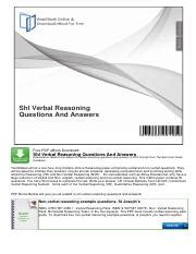 shl verbal v reasoning test answers 2013 Ebook Doc