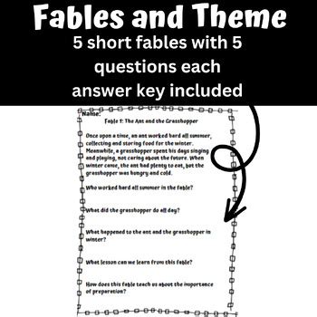 short answer questions for fables elementary school Kindle Editon