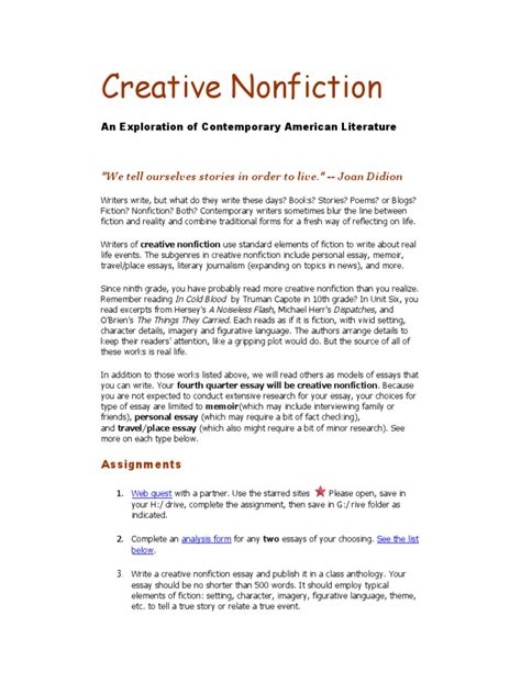 short creative nonfiction essays Epub