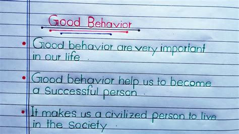 short essay on good behaviour Kindle Editon