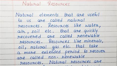 short essay on natural resources PDF