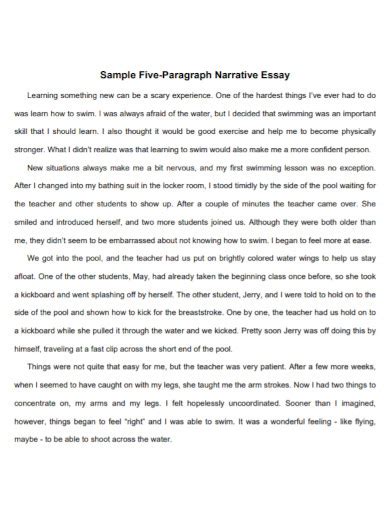 short example of narrative essay PDF