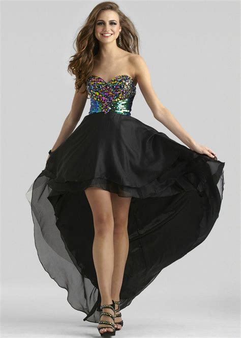 short in front long in back dress prom