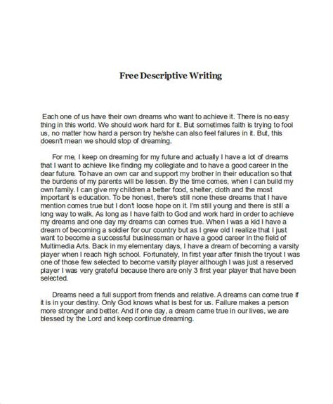 short piece of descriptive prose ca PDF