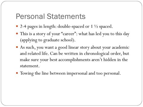should a personal statement be double spaced