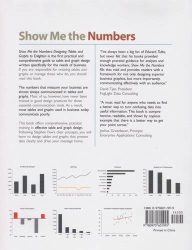 show me the numbers designing tables and graphs to enlighten hardcover Reader