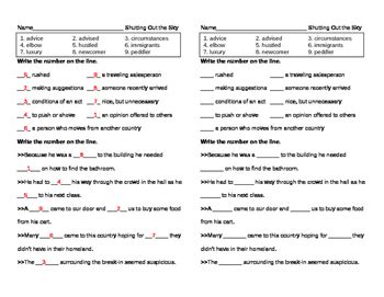 shutting out the sky sort contractions answers PDF