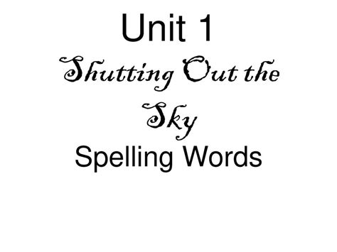 shutting out the sky sort contractions answers PDF