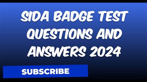 sida badge test answers Doc