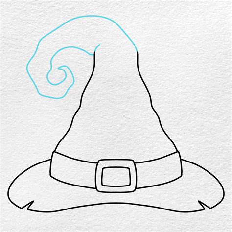 side drawing of a witchhat