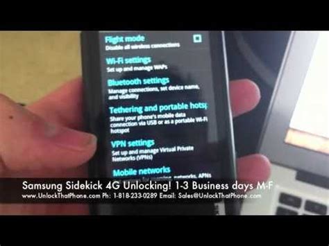sidekick 4g unlock code Epub