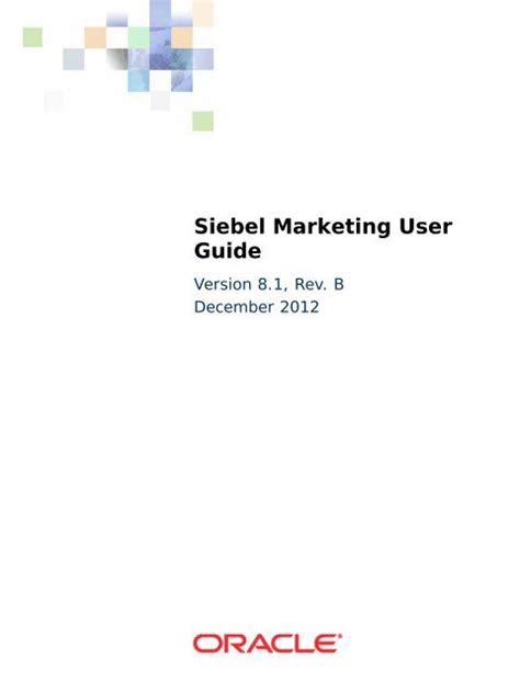 siebel marketing user guide Epub