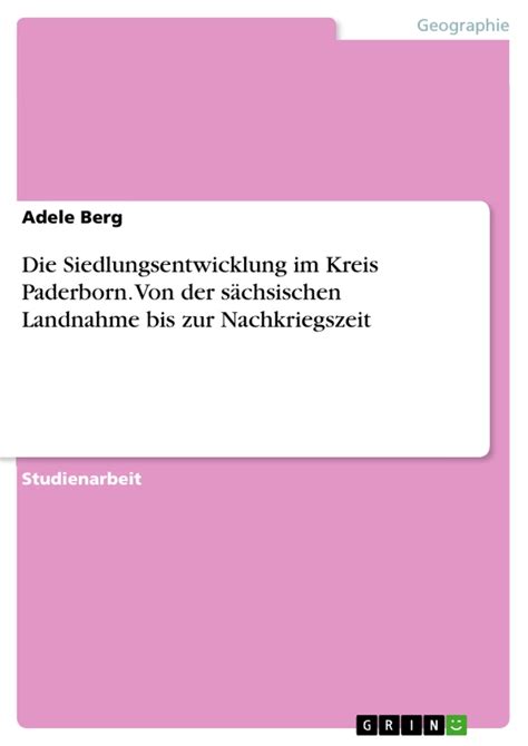 siedlungsentwicklung paderborn s chsischen landnahme nachkriegszeit Epub