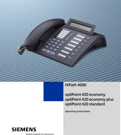 siemens 420 economy telephones owners manual Doc