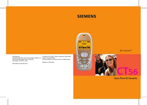 siemens ct56 cell phones owners manual PDF