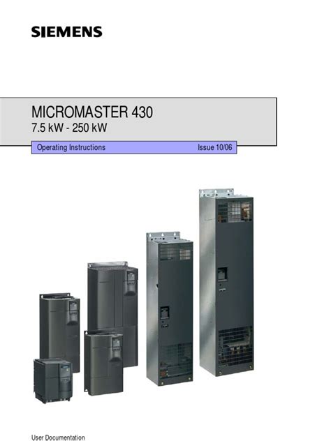 siemens inverter micromaster 430 manual Epub