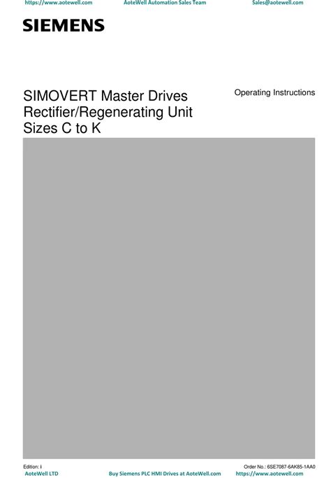 siemens simovert drive manual Doc