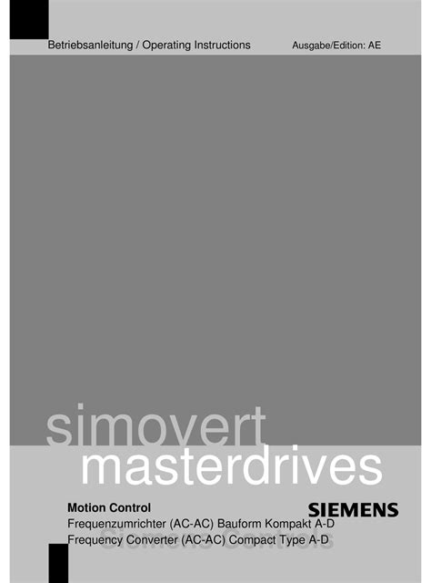 siemens simovert masterdrives manual Doc