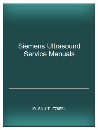siemens ultrasound service manual Ebook Epub