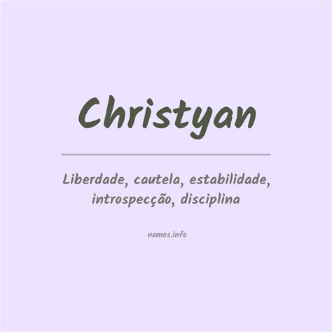 significado do nome christyan