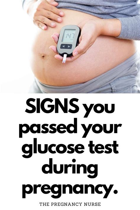 signs you passed your glucose test