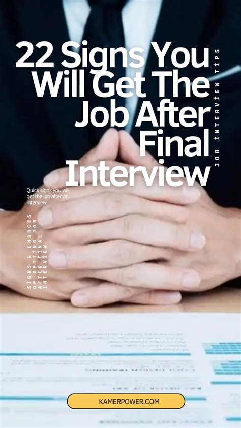 signs you will get the job after interview