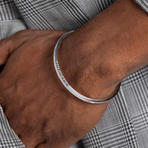 silver bangle for men