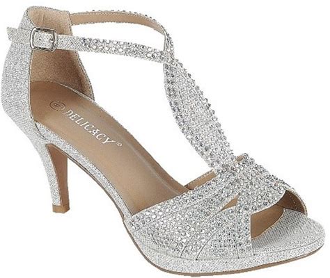 silver wedding party shoes