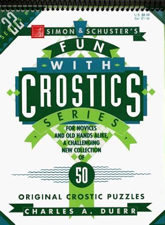 simon and schuster fun with crostics 25 Epub