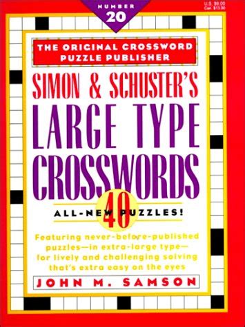 simon and schuster large type crosswords treasury 1 Kindle Editon