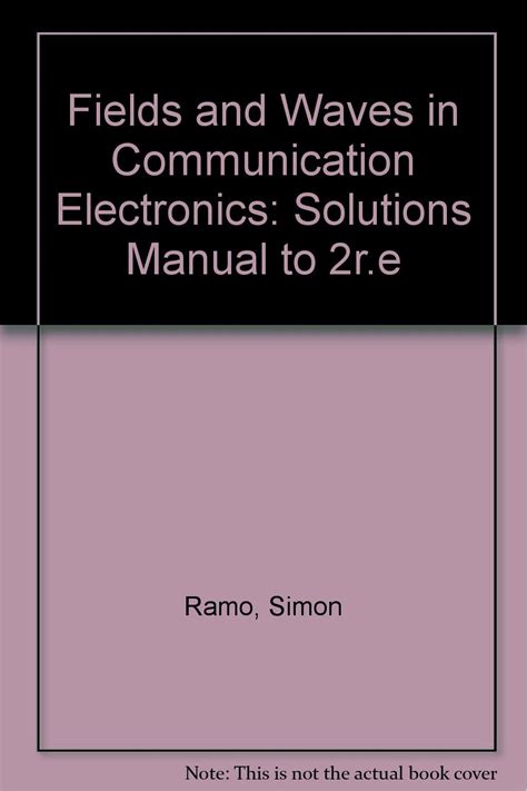 simon ramo fields and waves solution manual Kindle Editon