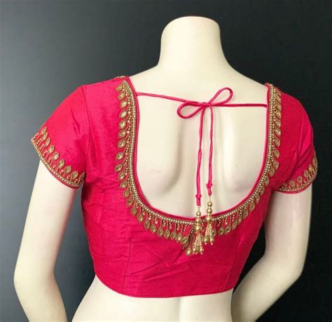 simple aari work blouse