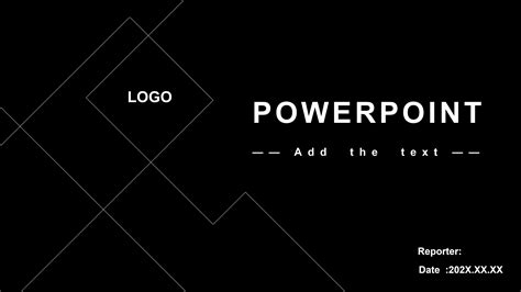 Simple Black Powerpoint Template