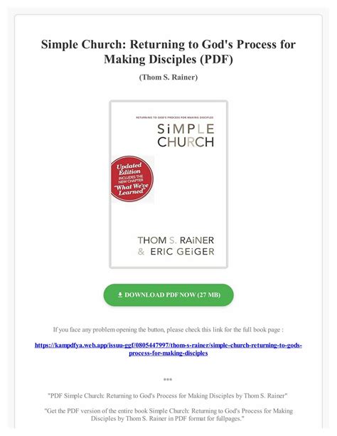 simple church returning to gods process for making disciples Kindle Editon