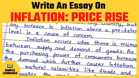 simple essay on inflation Epub