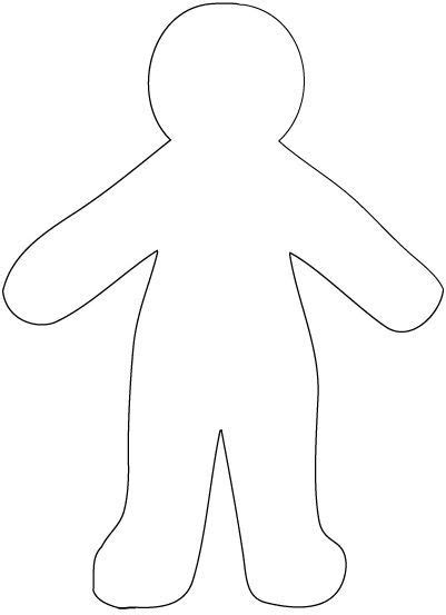 simple paper doll outline PDF