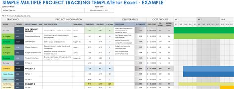 Simple Project Tracker Excel Template