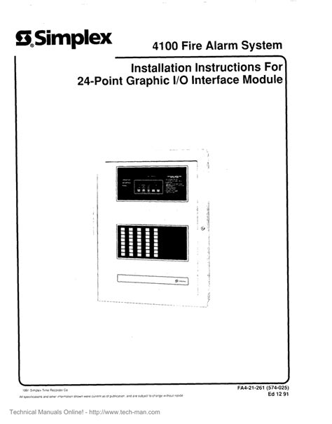 simplex 4100 installation manual wiring diagram PDF