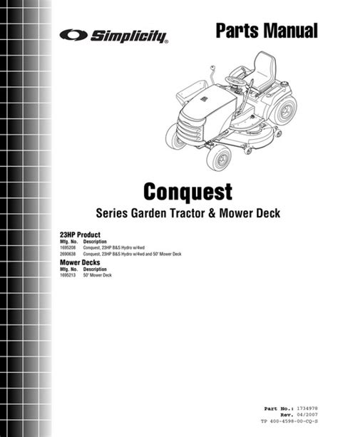 simplicity conquest owners manual Reader
