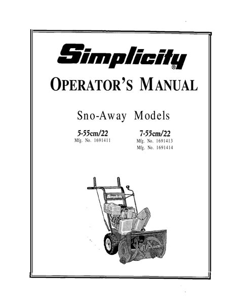 simplicity owners manual PDF