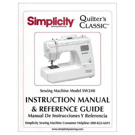 simplicity sewing machine sw240 manual Reader