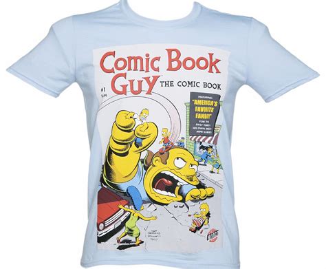 simpsons comic book blue t shirt Doc