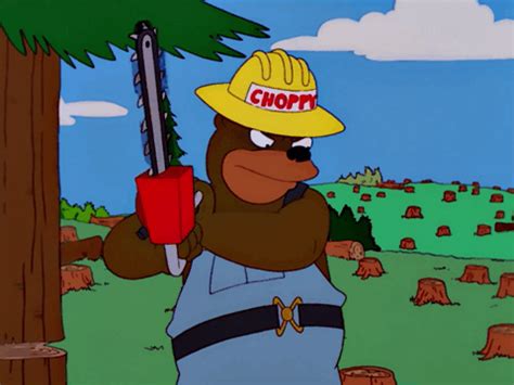 simpsons lumberjack bear